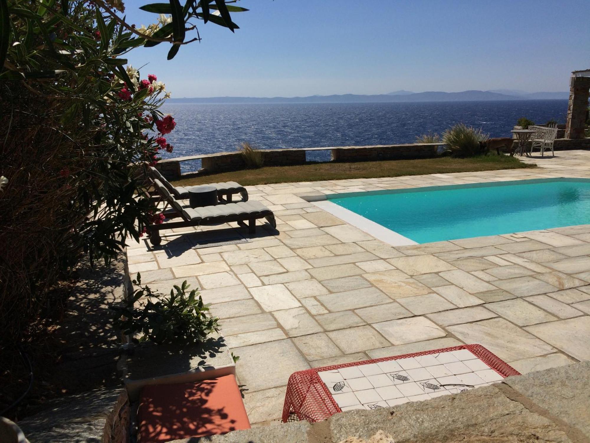 Elli S Seafront Pool Villa, W/sandy In Kea, Cyclades Melissaki