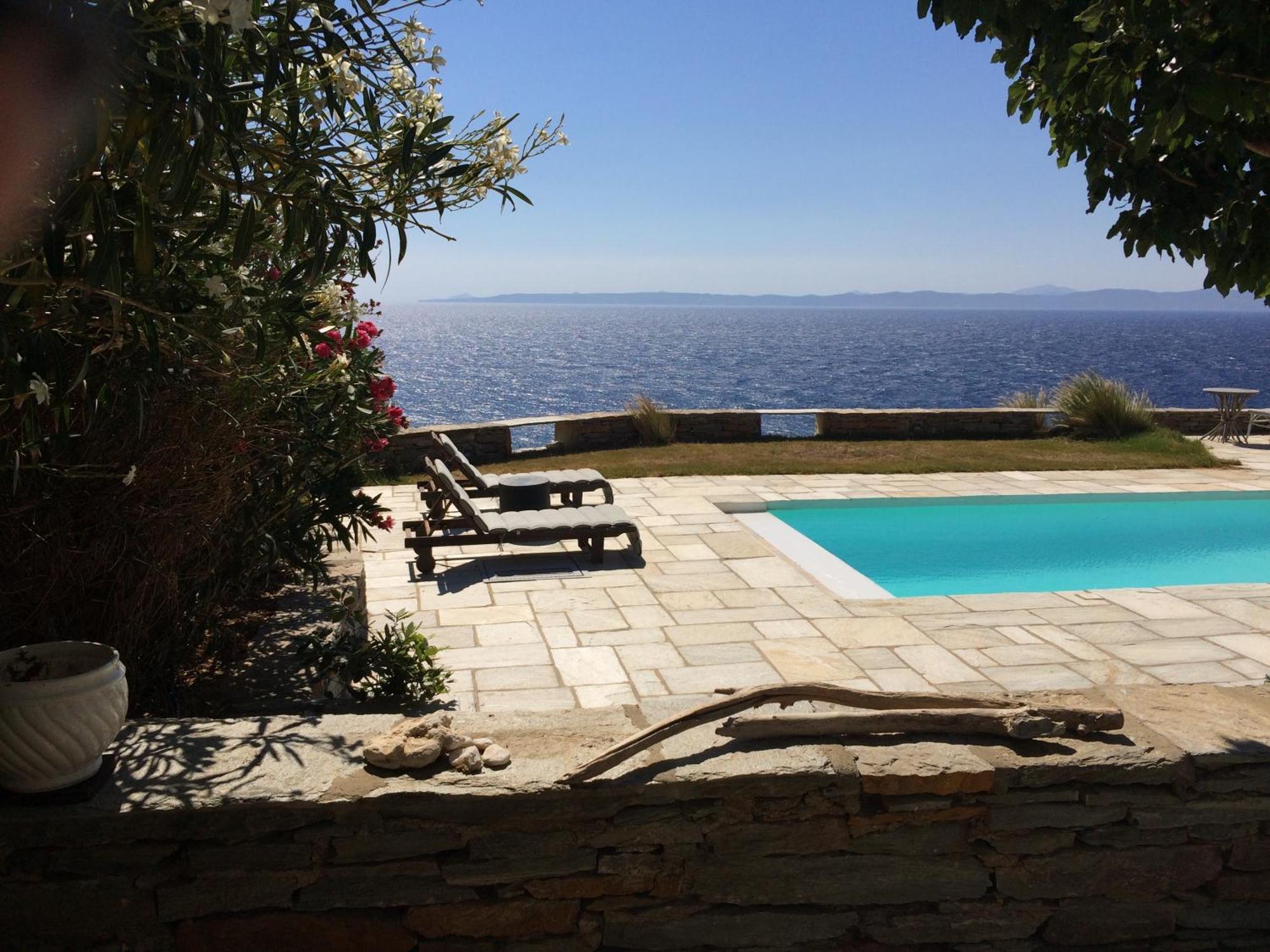 Elli S Seafront Pool Villa, W/sandy In Kea, Cyclades Villa *
