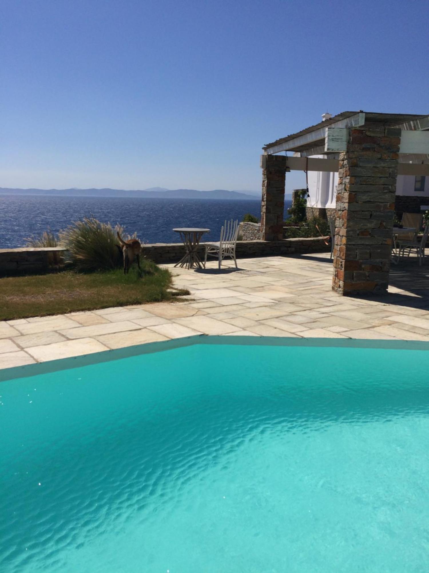Villa Elli S Seafront Pool Villa, W/sandy In Kea, Cyclades *