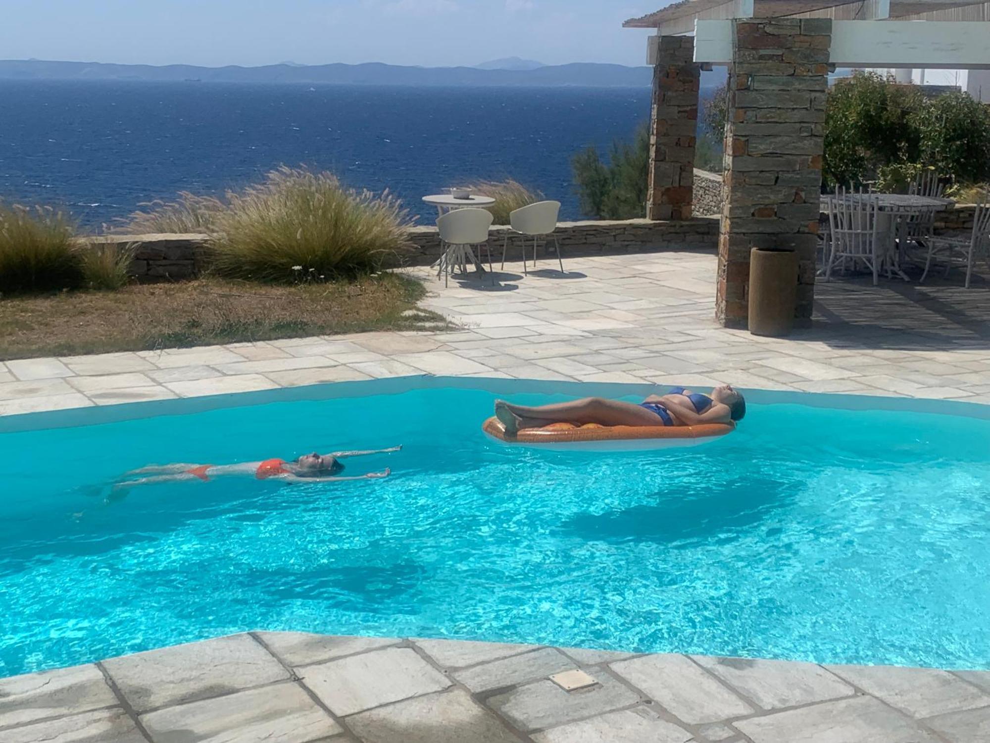 Elli S Seafront Pool Villa, W/sandy In Kea, Cyclades Villa
