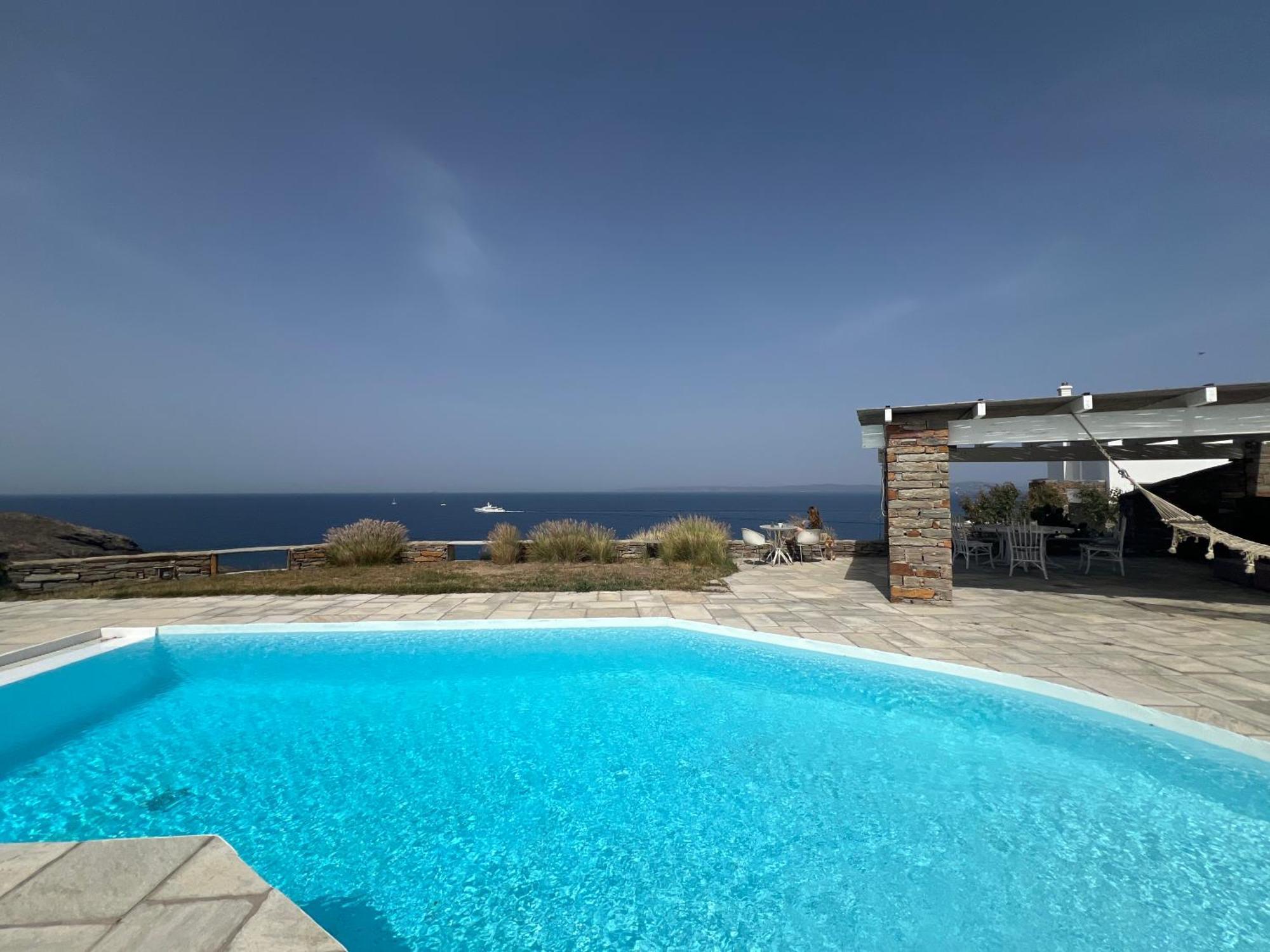 Elli S Seafront Pool Villa, W/sandy In Kea, Cyclades Villa Melissaki